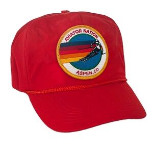 Aviator Nation UNISEX SIGNATURE ASPEN VINTAGE NYLON TRUCKER HAT | EUC!!♥️🌈